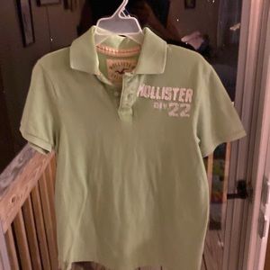 Hollister Division 22 lime green polo